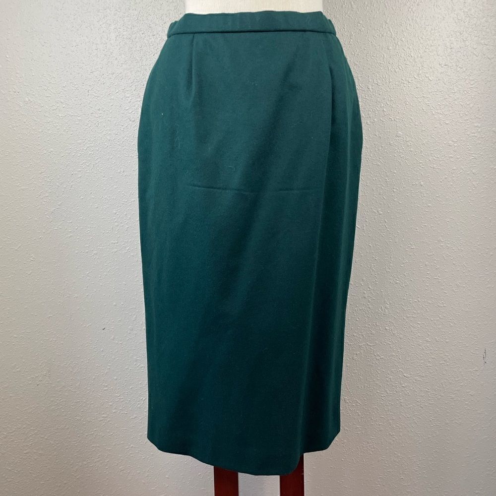 Pendleton Green Wool Skirt Size 8 EUC